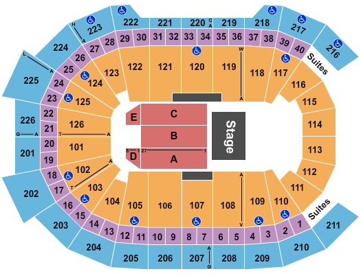 Giant Center Pentatonix Seating Chart