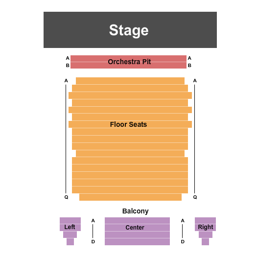 Gibson Theatre End Stage Seating Chart
