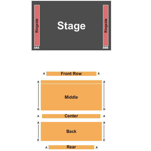 Gibson Theatre Endstage w/ Ringside Seating Chart