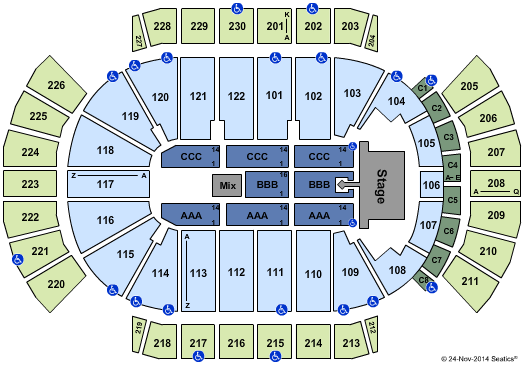 Desert Diamond Arena Barry Manilow Seating Chart