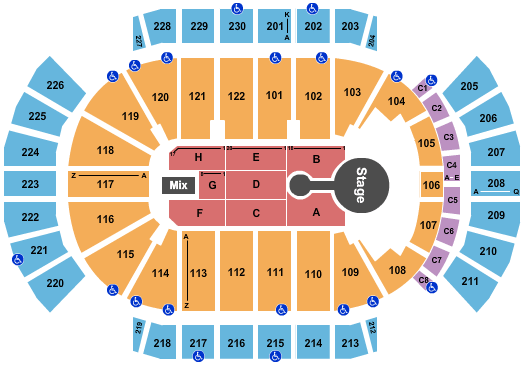 Gila River Arena Detailed Seating Chart