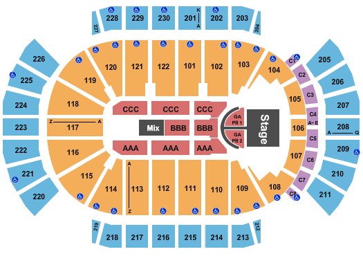 Desert Diamond Arena Brad Paisley Seating Chart