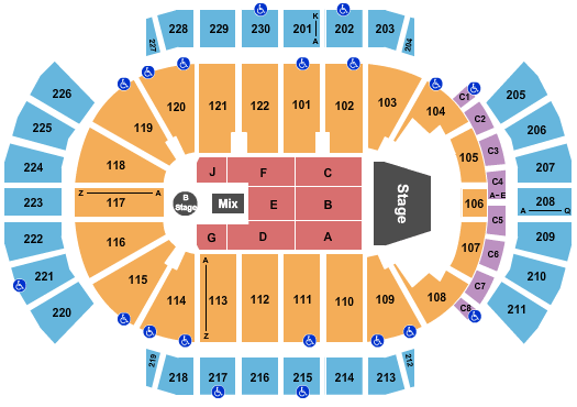 Spokane Arena Seating Chart Blake Shelton