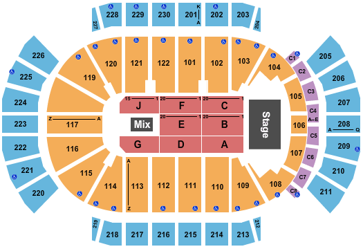 Desert Diamond Arena Endstage 2 Seating Chart