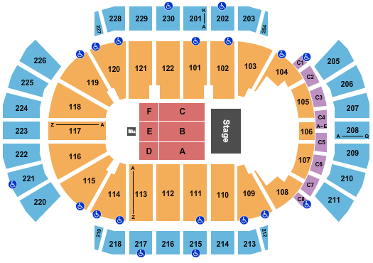 Desert Diamond Arena Endstage 3 Seating Chart