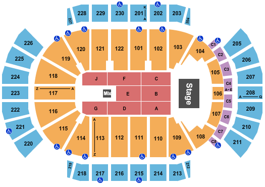 Desert Diamond Arena Endstage 4 Seating Chart