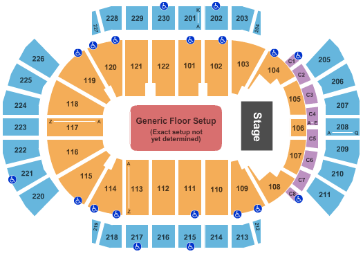 Gila River Arena (formerly Jobing.com Arena) Seating Chart