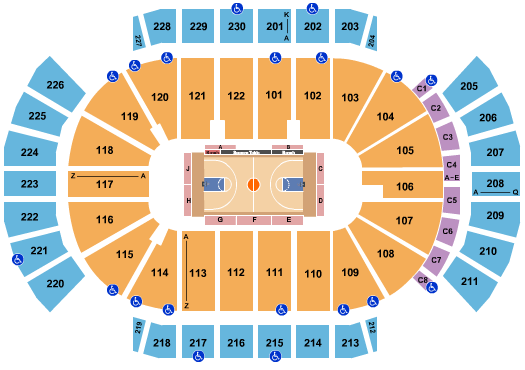 seating chart for Desert Diamond Arena - Harlem Globetrotters 2 - eventticketscenter.com