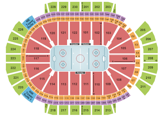 Gila River Arena Seating Chart