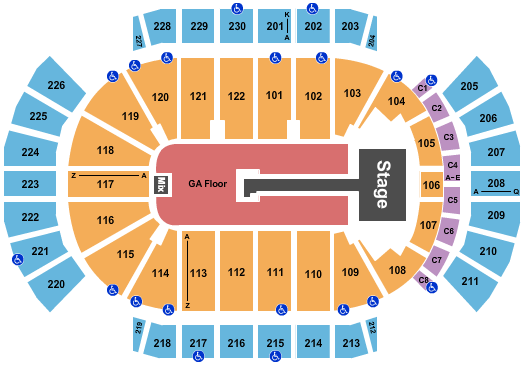 seating chart for Desert Diamond Arena - Muse 2 - eventticketscenter.com