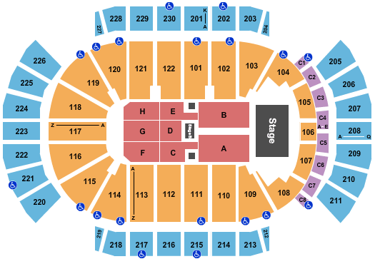 Desert Diamond Arena Niall Horan Seating Chart