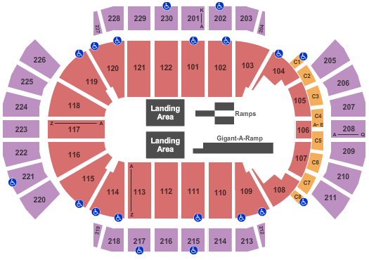 Desert Diamond Arena Nitro Circus Seating Chart