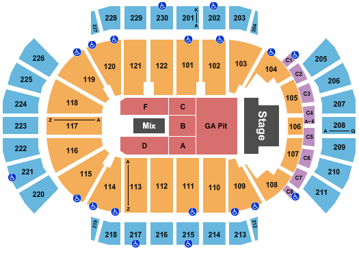 Desert Diamond Arena Pearl Jam 2020 Seating Chart