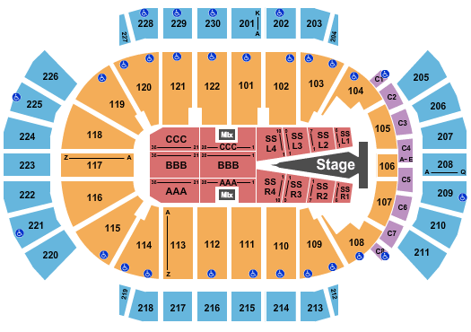 Desert Diamond Arena Sam Smith Seating Chart