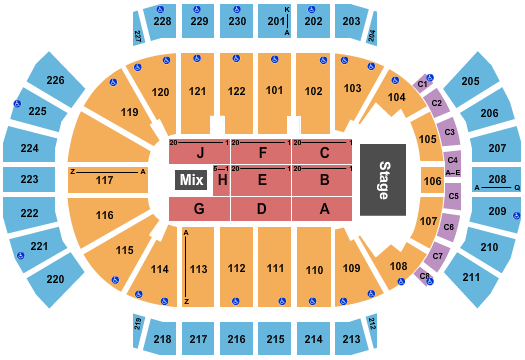 Desert Diamond Arena The Millennium Tour Seating Chart