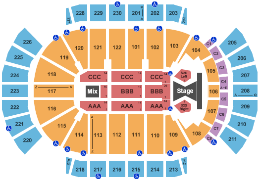 Desert Diamond Arena Tim McGraw Seating Chart