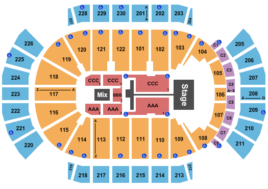 Desert Diamond Arena TobyMac Seating Chart