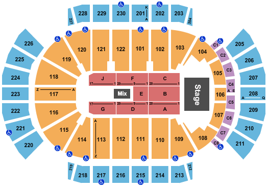 Gila River Arena seating chart event tickets center