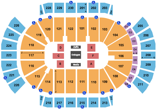 Desert Diamond Arena UFC Fight Night Seating Chart