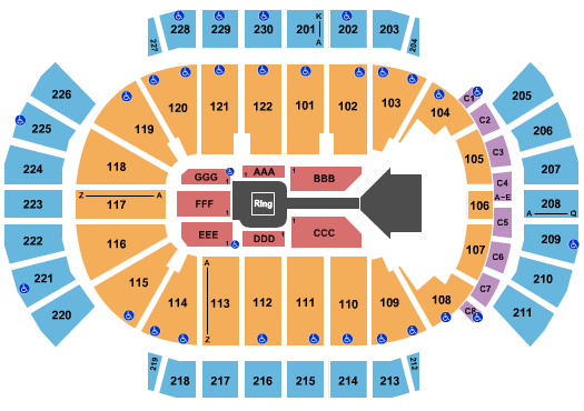 Desert Diamond Arena WWE Seating Chart
