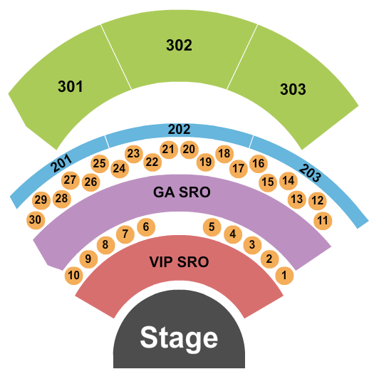 Gila River Hotels & Casinos - Wild Horse Pass Reserved VIP & GA Seating Chart