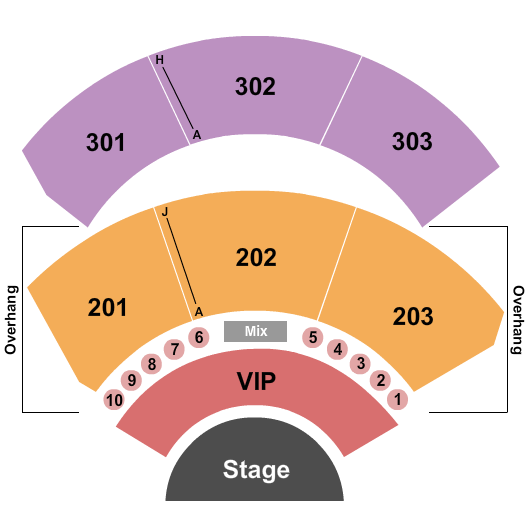 Gila River Hotels & Casinos - Wild Horse Pass Endstage VIP SRO & Reserved Seating Chart