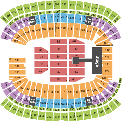 Gillette Stadium AC/DC Seating Chart