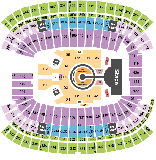 Gillette Stadium Beyonce 2 Seating Chart