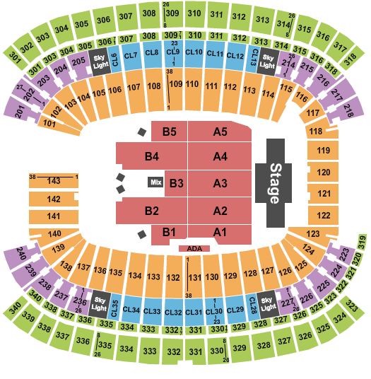 Gillette Stadium, Billy Joel Seating Chart Star Tickets