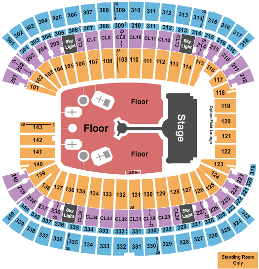 Gillette Stadium Seating Chart