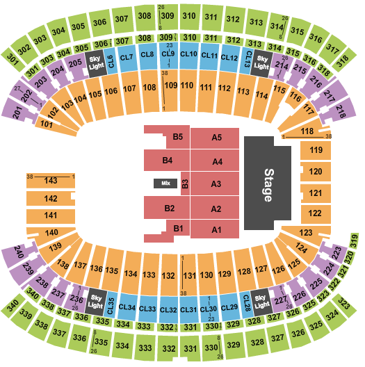 Gillette Stadium Elton John Seating Chart