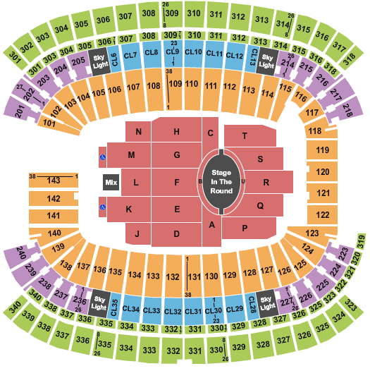 Gillette Stadium Garth Brooks Seating Chart
