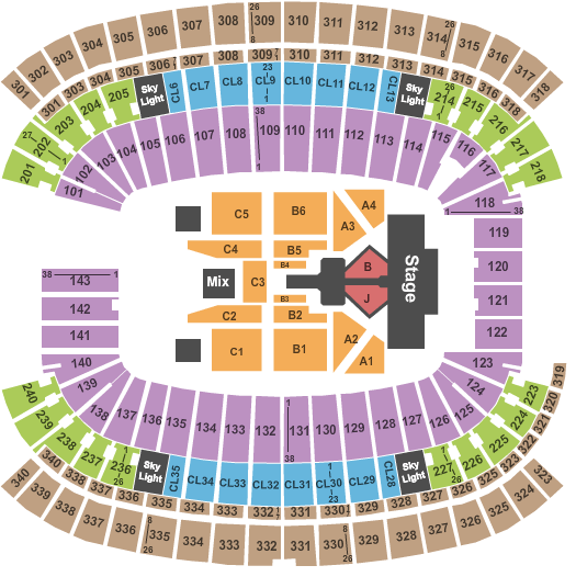 Gillette Stadium Justin Beiber Seating Chart