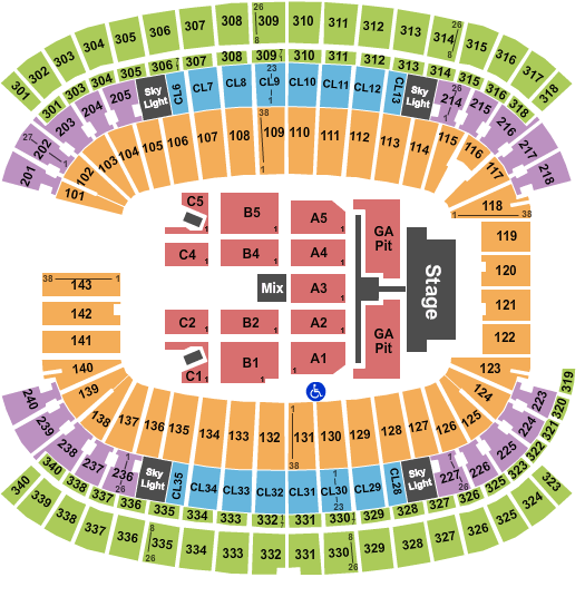 Gillette Stadium Luke Bryan Seating Chart