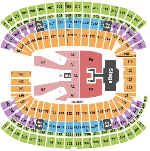 Gillette Stadium Luke Combs Seating Chart