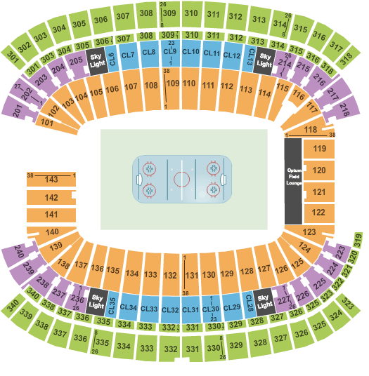 Gillette Stadium NHL Winter Classic Seating Chart