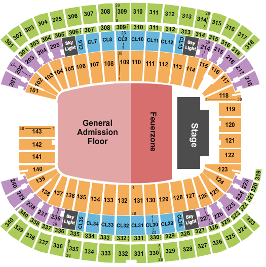 Gillette Stadium Rammstein Seating Chart