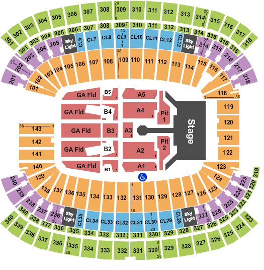 Gillette Stadium Rolling Stones Seating Chart
