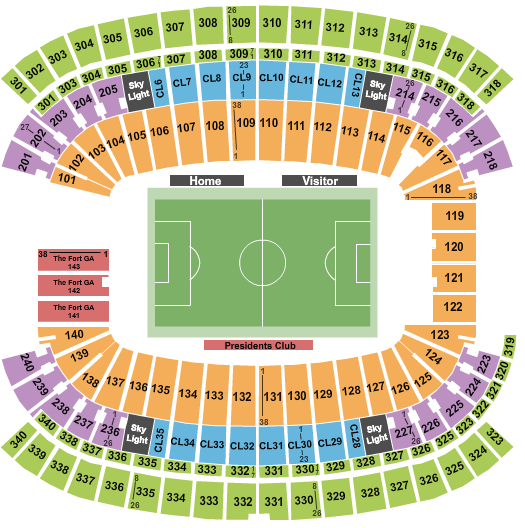 Gillette Stadium - Seating Chart - Revolution