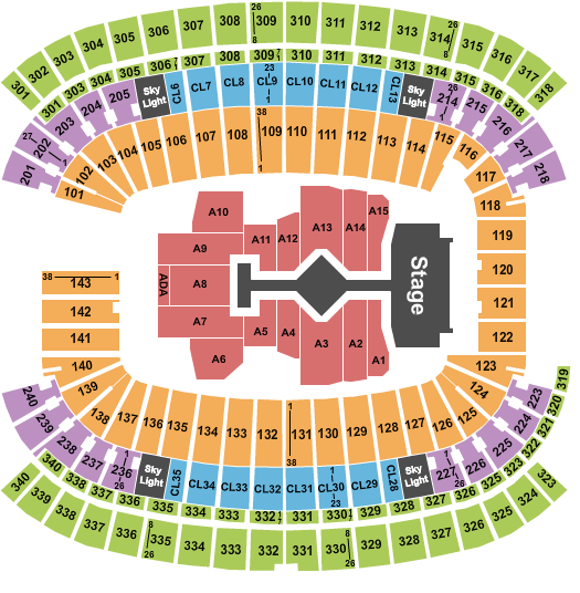 Gillette Stadium Taylor Swift 2023 Seating Chart