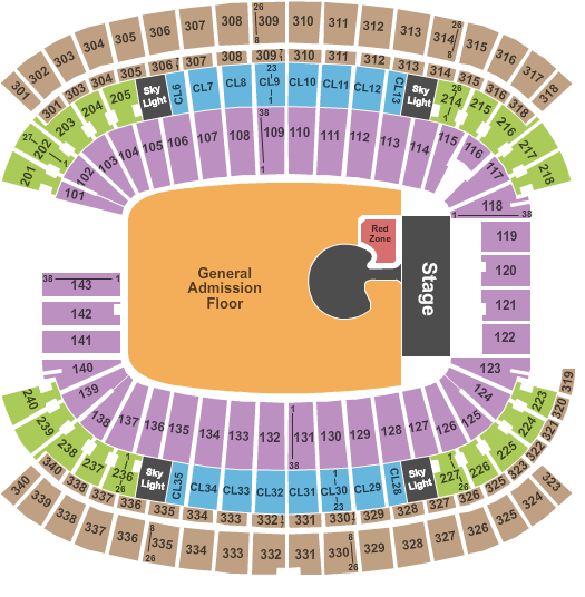 Gillette Stadium U2 2017 Seating Chart