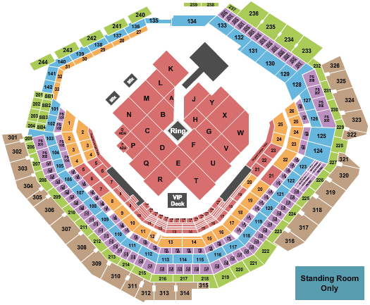 Globe Life Field Wrestling - AEW Seating Chart