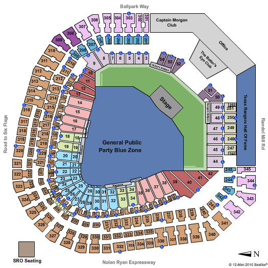 Choctaw Stadium ACM Seating Chart