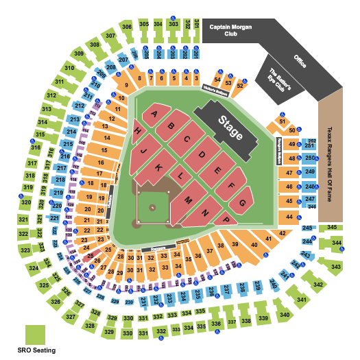 Globe Life Park Seating Chart Arlington