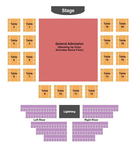 Gold Country Casino GA/Tables Seating Chart
