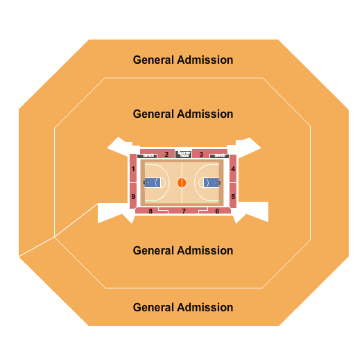 Golden 1 Center Basketball - High School Seating Chart