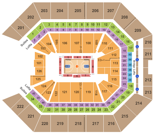 Golden 1 Center Seating Chart With Seat Numbers