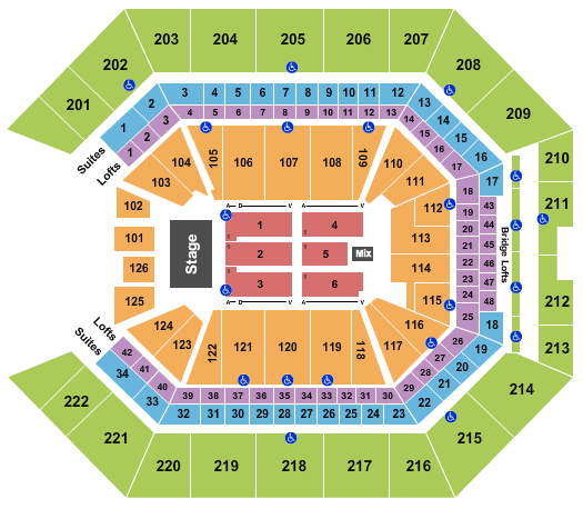 seating chart for Golden 1 Center - Bob Seger - eventticketscenter.com