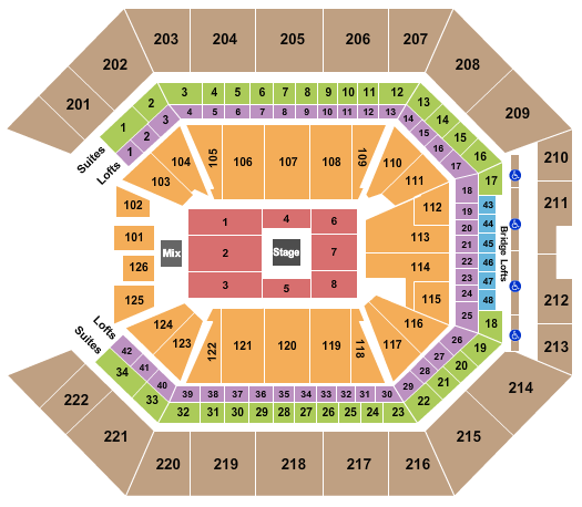 Golden 1 Center Center Stage 2 Seating Chart