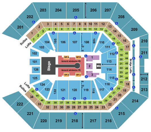 Golden 1 Center Chainsmokers Seating Chart